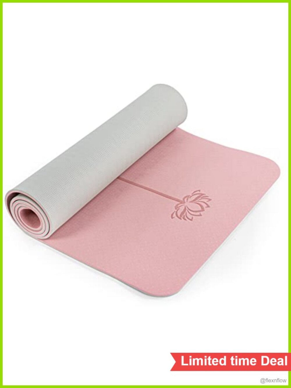 Non Slip Eco Friendly 1/4 Inch Thick Yoga Mat with Carrying Strap and Storage